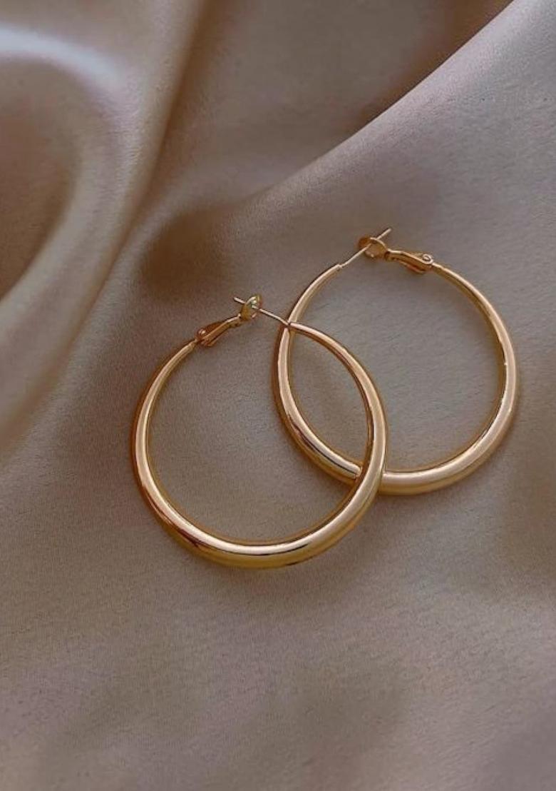 Gold Alloy Earrings - Indya