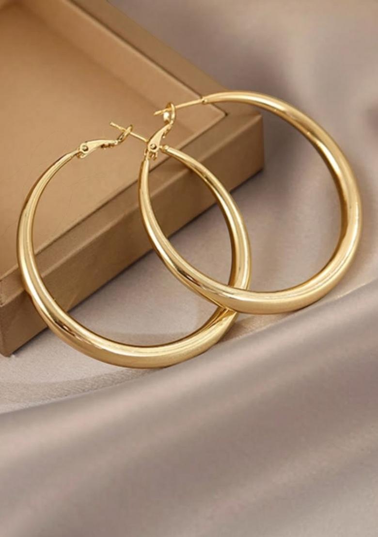Gold Alloy Earrings - Indya
