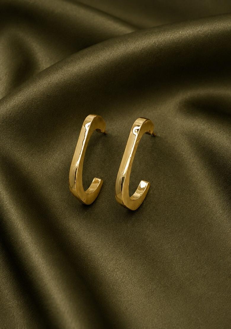 Gold Alloy Earrings - Indya
