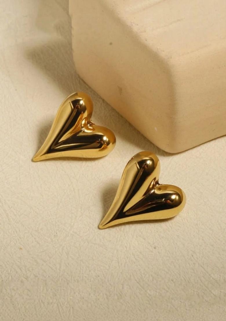 Gold Alloy Earrings - Indya