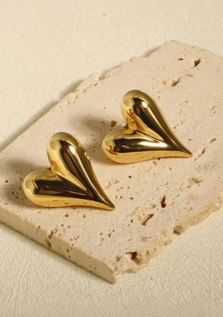 Gold Alloy Earrings - Indya