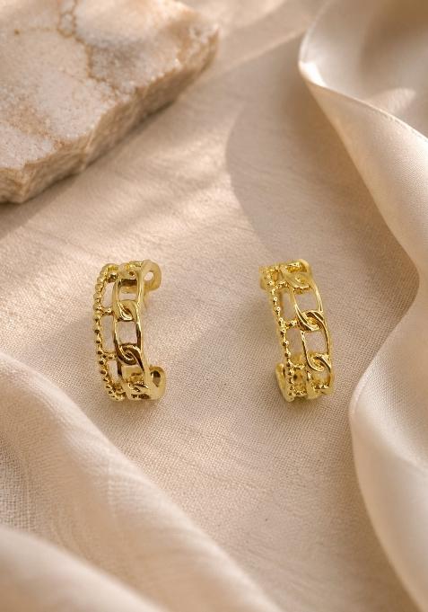 Gold Alloy Earrings