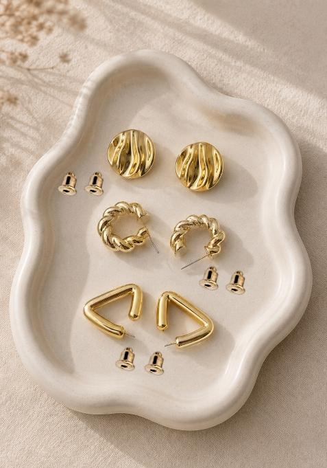 Gold Alloy Earrings