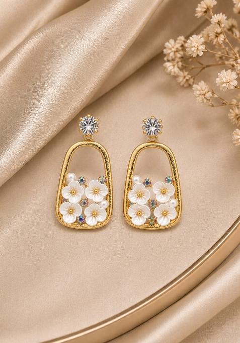 Gold Alloy Earrings