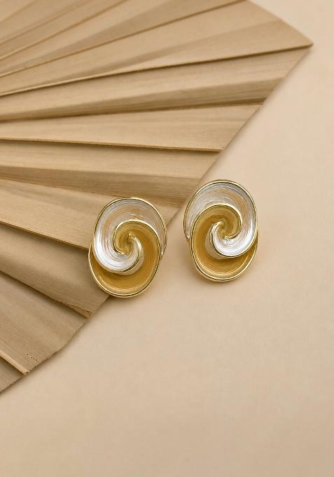 Gold Alloy Earrings