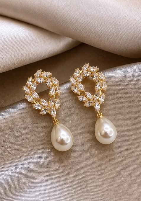 Gold Alloy Earrings