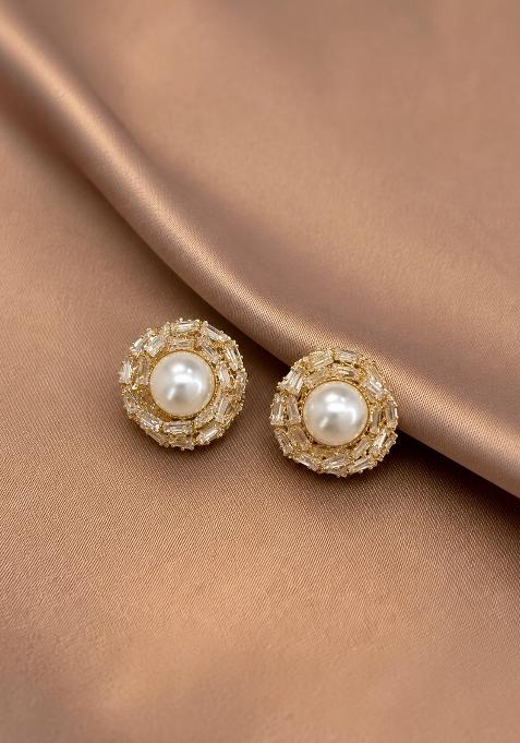Gold Alloy Earrings