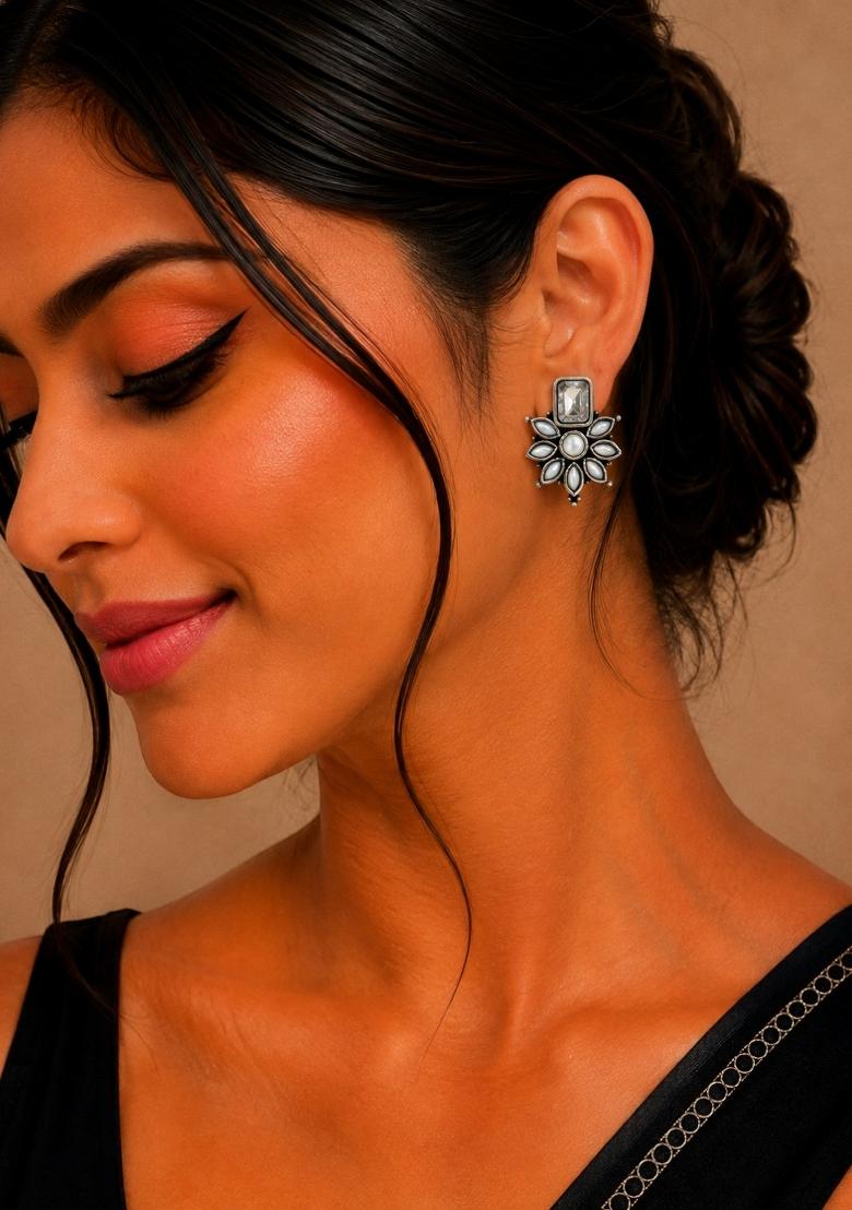 Silver Silver Earrings - Indya