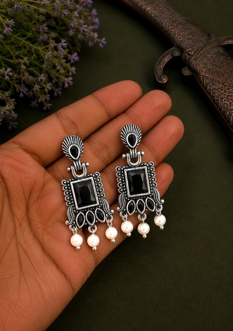 Silver Silver Earrings - Indya