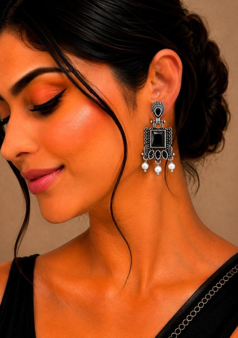 Silver Silver Earrings - Indya