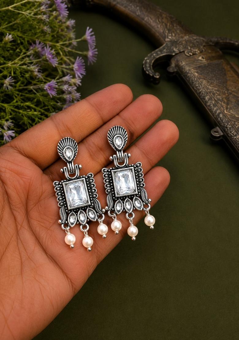 Silver Silver Earrings - Indya