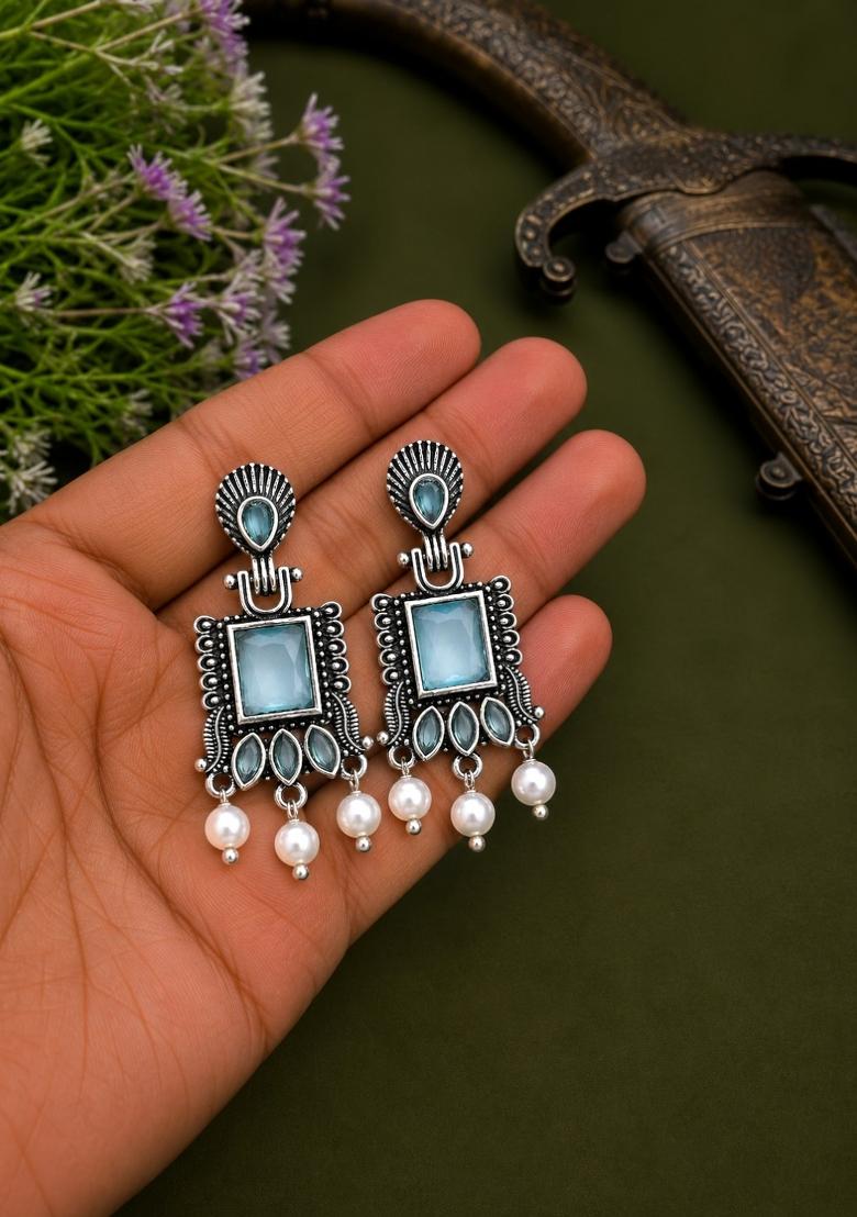 Silver Silver Earrings - Indya