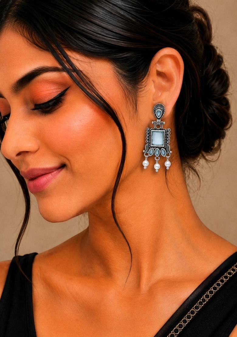 Silver Silver Earrings - Indya
