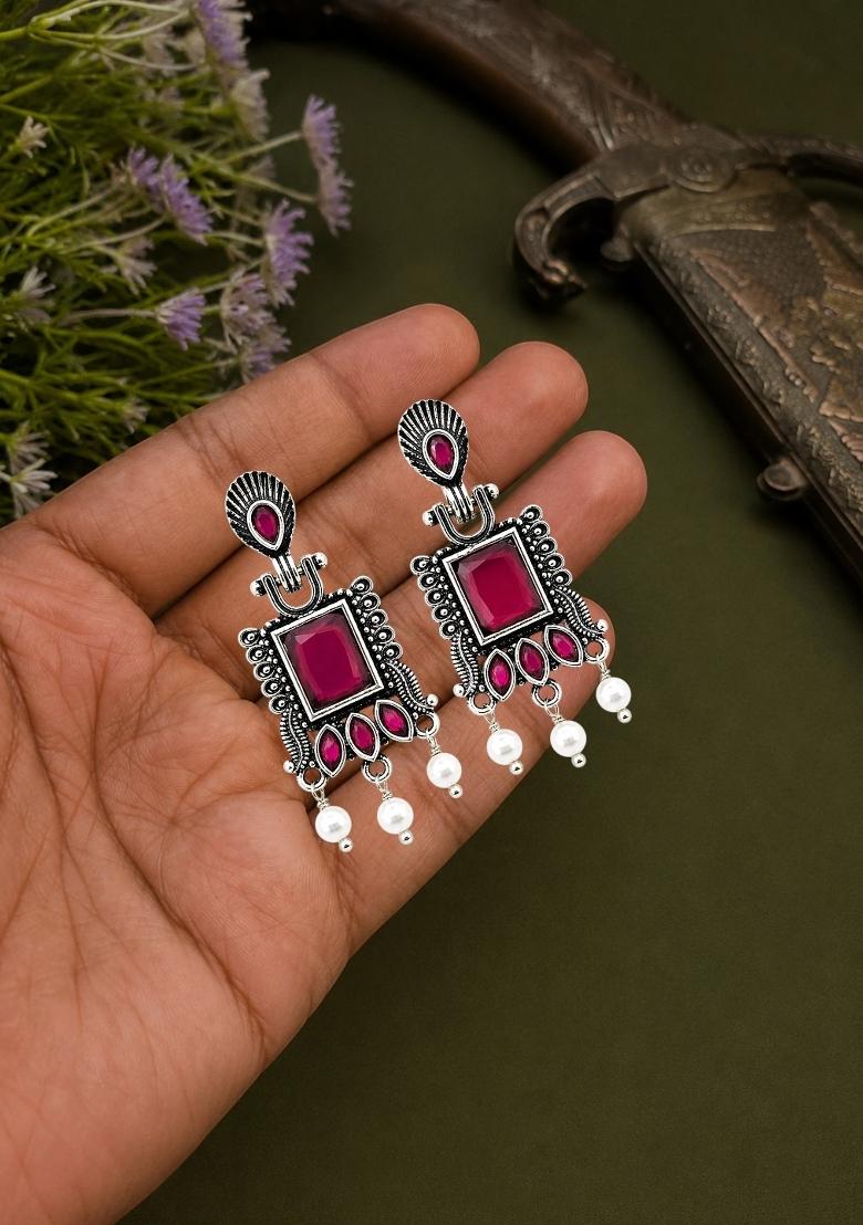 Silver Silver Earrings - Indya
