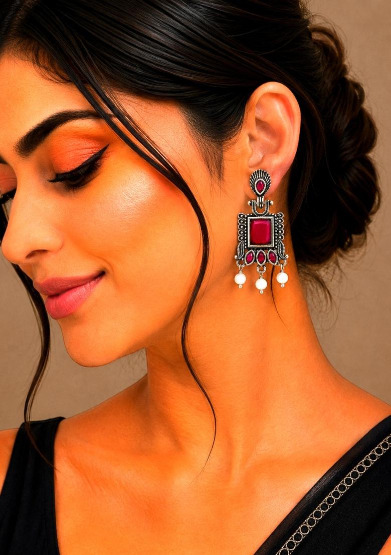Silver Silver Earrings - Indya