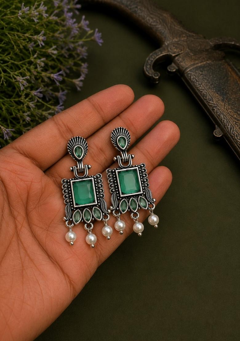 Silver Silver Earrings - Indya