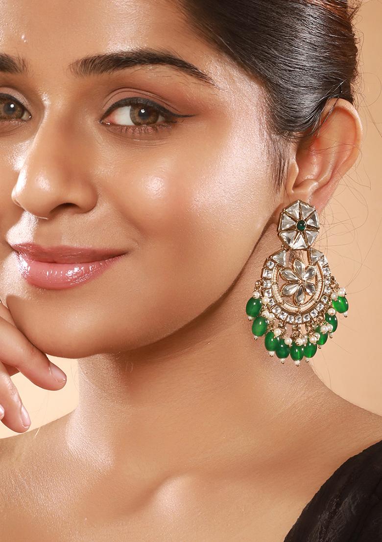 Crescent Shaped Chandbali Earringss Earrings