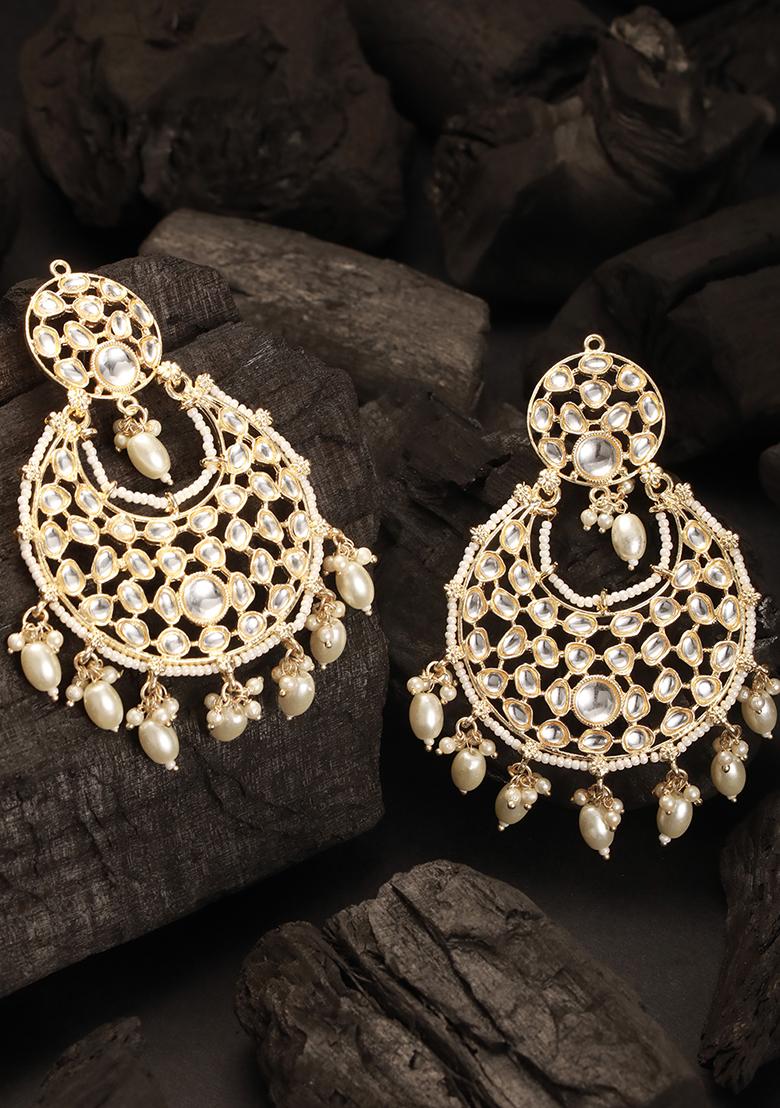 Crescent Shaped Chandbali Earringss Earrings
