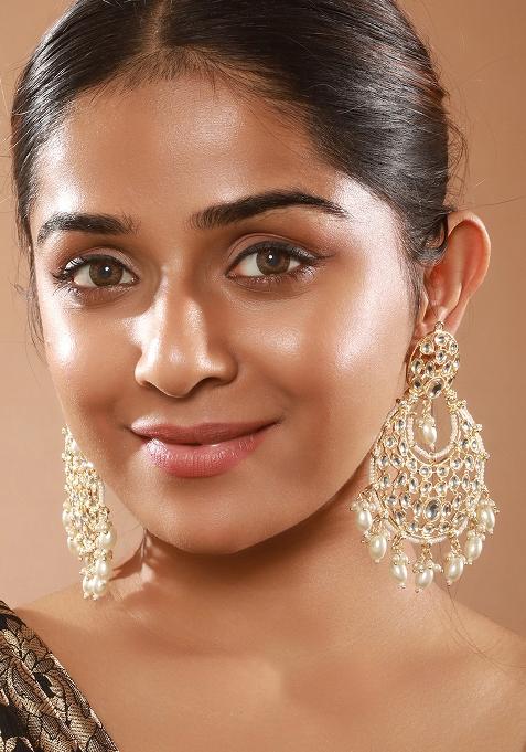 Crescent Shaped Chandbali Earringss Earrings
