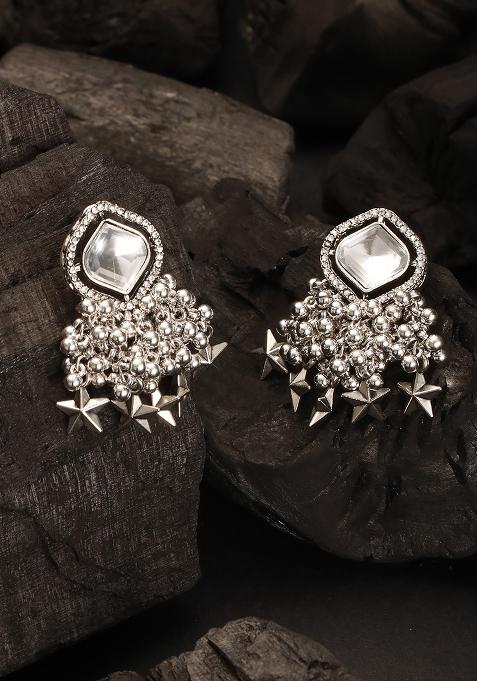 Star Shaped Drop Earrings