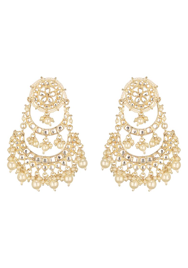 Crescent Shaped Chandbali Earringss Earrings