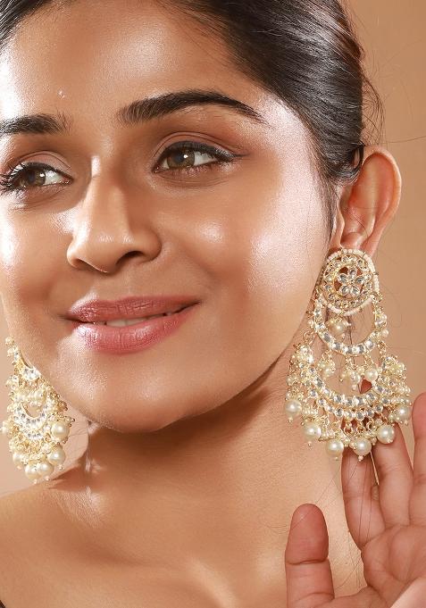 Crescent Shaped Chandbali Earringss Earrings