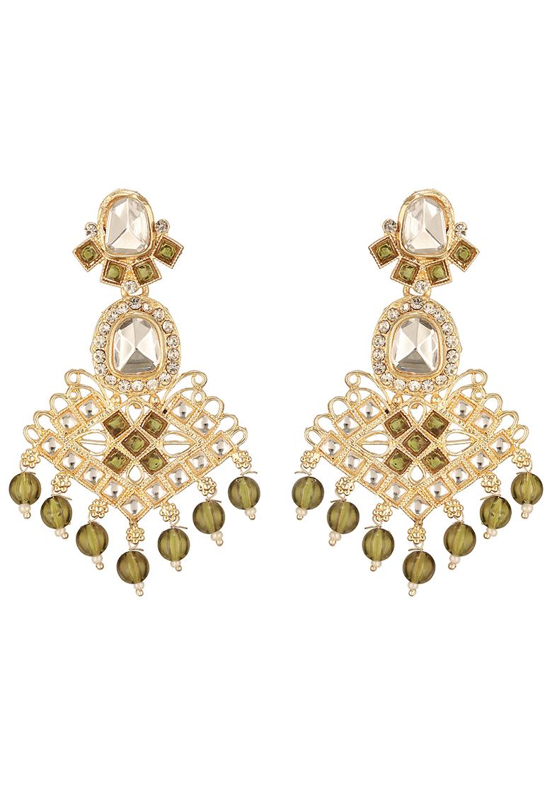 Dome Shaped Drop Earrings