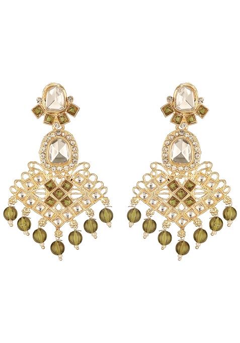 Dome Shaped Drop Earrings