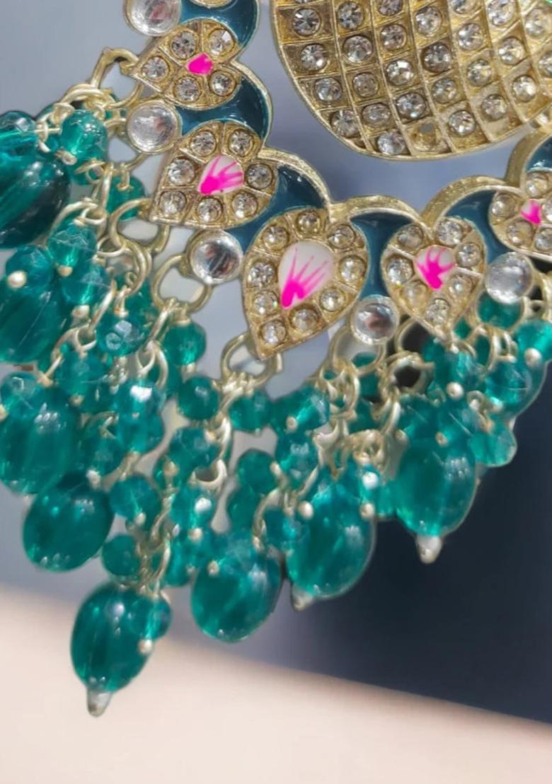 Multicolor Alloy Statement Earring Set