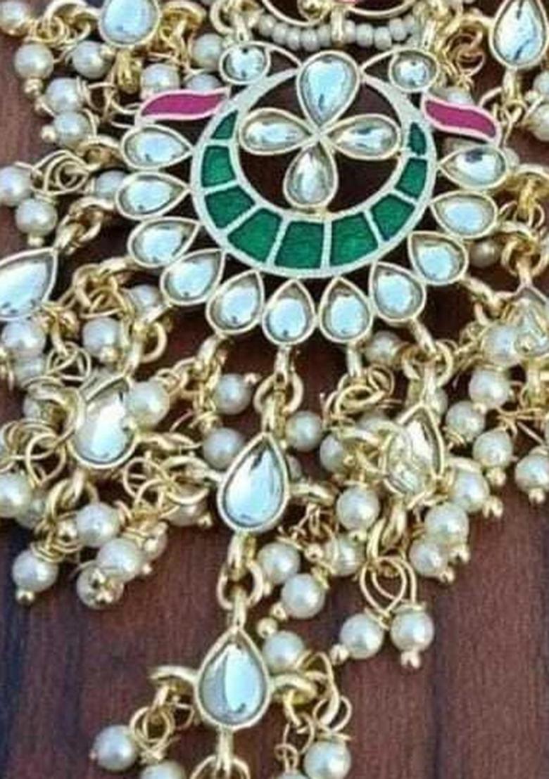 Pink/Green Alloy Heavy Earring Set