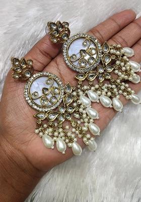 Aqua Alloy Statement Earring Set