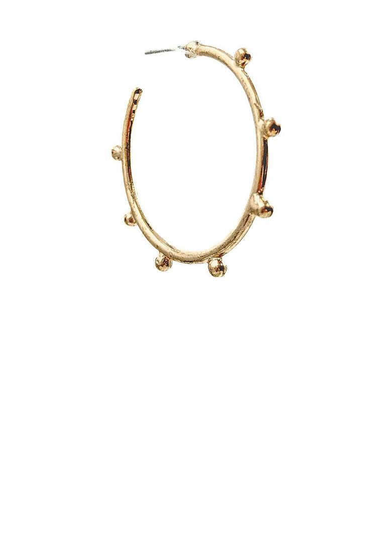 Gold Plated Circular Shaped Half Hoop Earrings