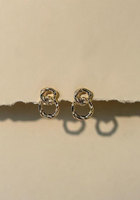 Gold Plated Contemporary Studs
