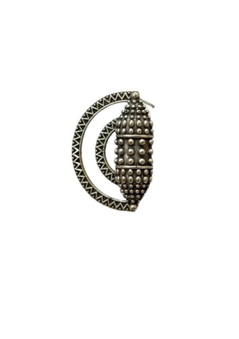 Silver Toned Plated Contemporary Studs