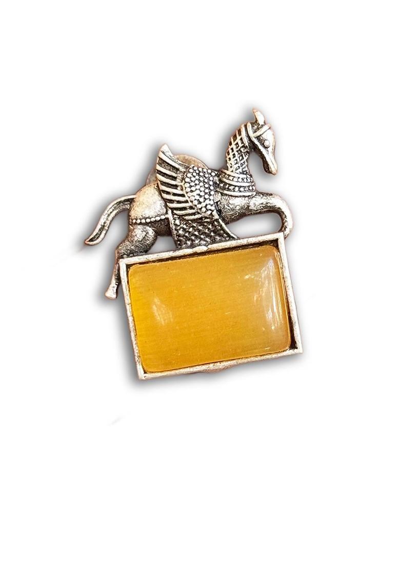 Silver Plated Oxidised Artificial Stones Studded Animal Shaped Studs