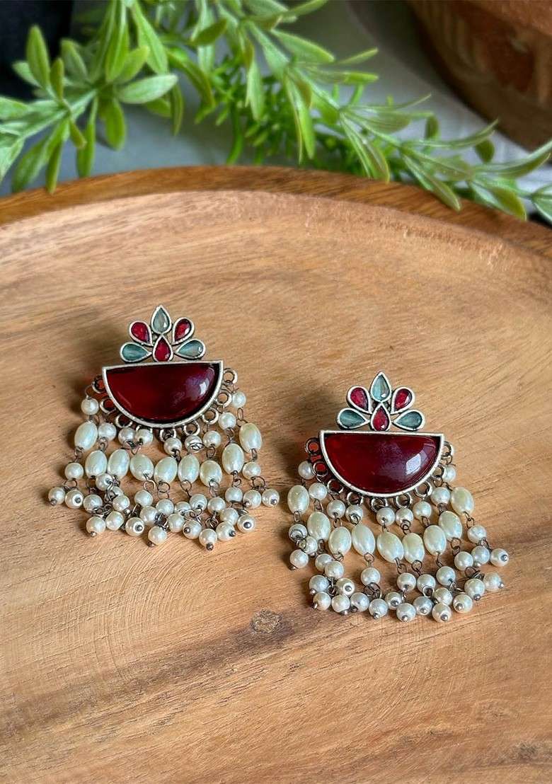 Dome Shaped Chandbalis Earrings - Indya