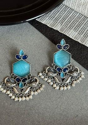 Peacock Shaped Chandbalis Earrings