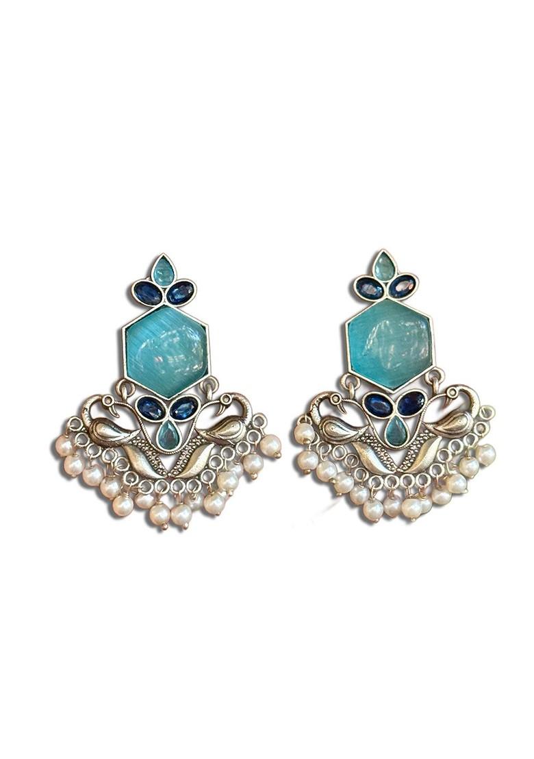Peacock Shaped Chandbalis Earrings