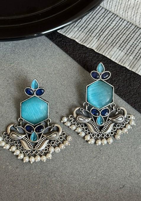Peacock Shaped Chandbalis Earrings