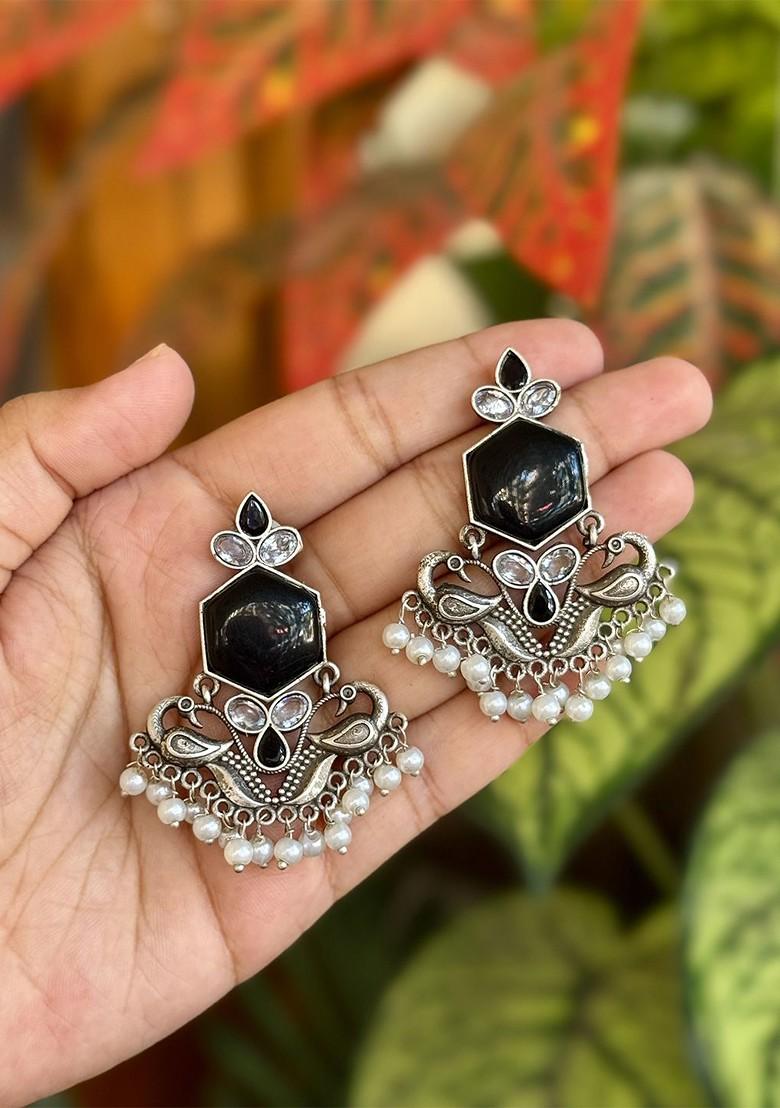 Peacock Shaped Chandbalis Earrings