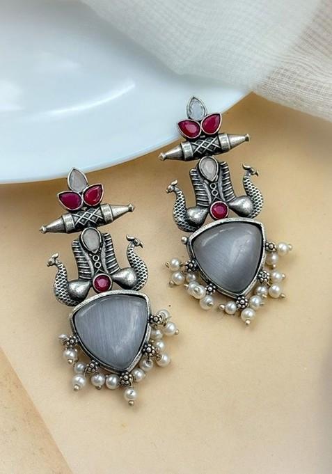 Peacock Shaped Studs Earrings