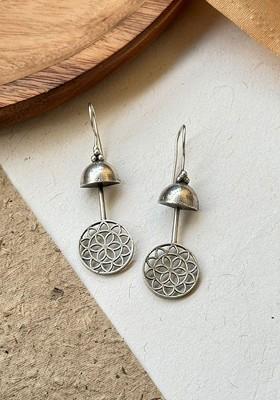 Silver Plated Contemporary Drop Earrings