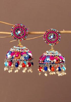 Multicolor Handcrafted Jhumkas