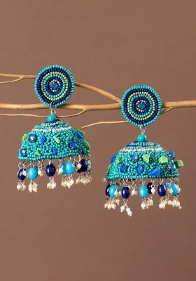 Blue Handcrafted Jhumkas