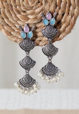 Black Polish Pearl Earrings