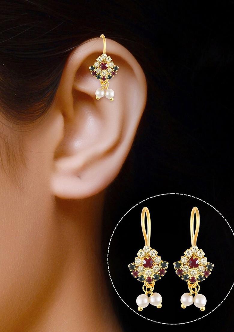 Gold Plated Teardrop Shaped Ear Cuff