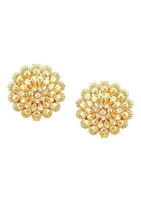 Set Of 2 Gold Plated Contemporary Studs Earrings