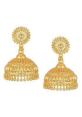 Gold Plated Dome Shaped Jhumkas