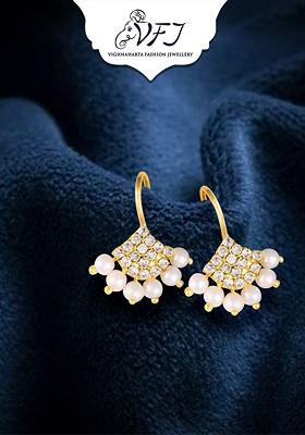 Gold Plated Teardrop Shaped Ear Cuff