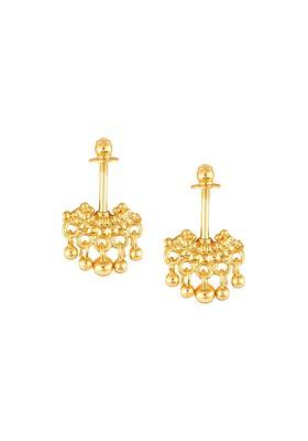 Set Of 2 Gold Plated Contemporary Jhumkas And Bugadi Earrings